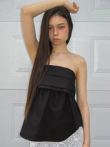 SLEEVELESS SHIRRING TOP
