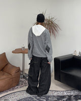 Scent Leather Patch Argyle Cardigan
