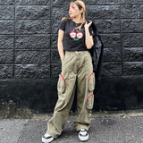 KIRSH X TOKYO ビックチェリークロップTシャツ【ブラック】