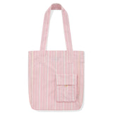 ストライプビッグショルダーバッグ [PINK]
