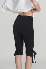 Candy Bow Capri Pants, Black