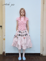 3D Floral Midi Skirt
