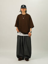 [SEMADE] HARBOR Waffle Round Neck Half 1/2 T