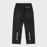 CALF GRAPHIC DENIM PANTS_black