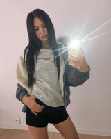 Jeune Off-Shoulder Loose-Fit Long Sleeve Knit