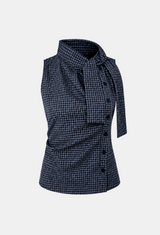 Iria Check Tie Blouse