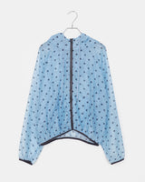Oohneu see-through dot Windbreaker Hooded zip-up