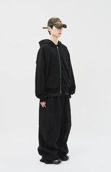 (MADE) neWave Short Zip Hoodie_Black