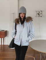 Rico Brushed Fur Two Way Hood Zip-Up
