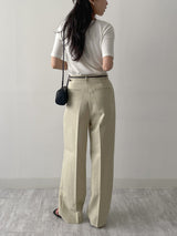 Ber Linen Two Tuck Wide Slacks