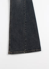 CURVED SLIM BOOTS CUT DENIM
