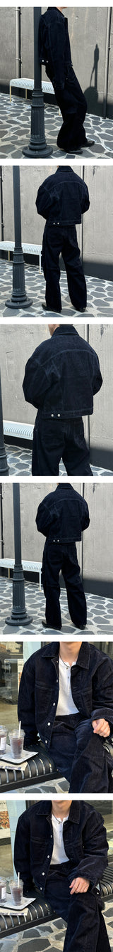 [F/W] Velvet denim crop jacket(2color)