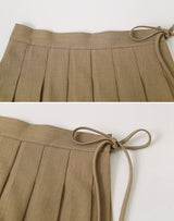FN Layered Wrap Pleated Skirt Pants (3color)