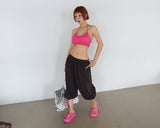 6 color halter neck cap built-in inner bra top