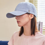VA Stud Non Washing Denim Ball Cap / Light indigo