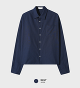 Eco Plain Oxford Cropped Overfit Shirt