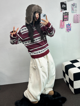ボスサイズフリーススナップロングパンツ 🧸🩵🤍6カラー