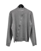 (unisex) Oblique two-way knit zip-up