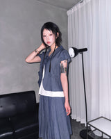 (2color) Natsu Wrinkle Flare Skirt