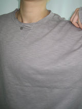 Vintage Slub Loop Henley Neck Long Sleeve T-Shirt(3c)