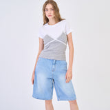 フラワーレースノースリーブ Melange Gray