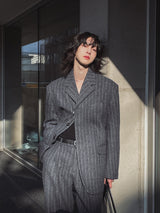 Ovening Stripe Wool Blazer