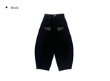 Flick Check Wide Cotton Balloon Pants