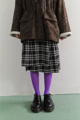 Formal Check Wrap Skirt (2color)