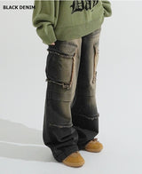 Franken cargo denim pants