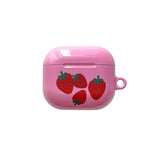 strawberry glossy airpods case(pink)