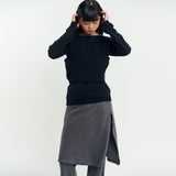 Wrap Skirt Pants Charcoal