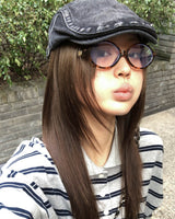 Vintage denim hunting cap