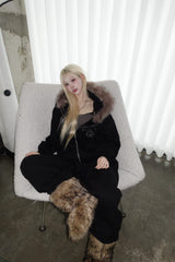 Baby Fur hood zip up