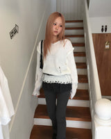 ダメージVニット