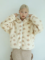 FLOWER FUR JUMPER(BEIGE)