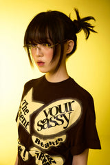 ロールアップピンタックTシャツ
