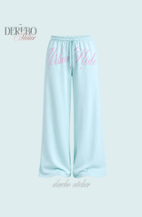 Taylor Mint Lettering Casual Wide Pants (TOP)