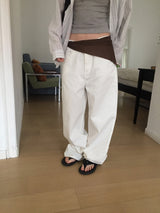 Melon Pocket Stitch Cotton Pants (3c)