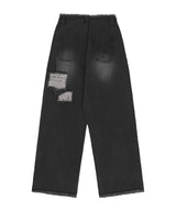 [NF] デストロイドワイドデニムパンツ(BLACK)_F24QD870