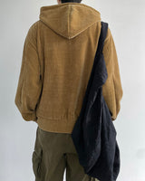 Crack Velvet Hooded Zip-Up