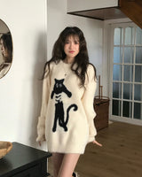 enjoy black cat angora long NT
