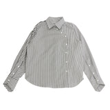 asymmetry stripe overshirt