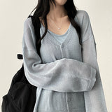 TJ V-Neck Summer Knit Cardigan