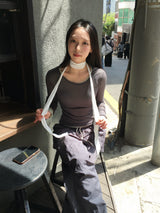 ピーチシースルーレオヤードTシャツ (11c)