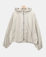Peon Pigment-Washed Two-Way Crop Hoodie Zip-Up