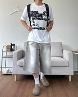 Leeds Washing Half Denim Pants