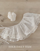Frill See-through Wrap Skirt + Scrunchie Set (2color)
