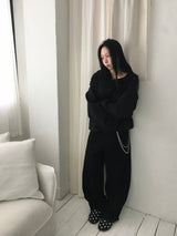 [Off-Shoulder Available] Robe Pintuck Big Hooded Sweatshirt (2c)