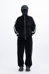 Stua Velour Velvet Set-Up Sweatpants