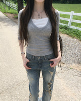 OOTJ loose damage flare jeans